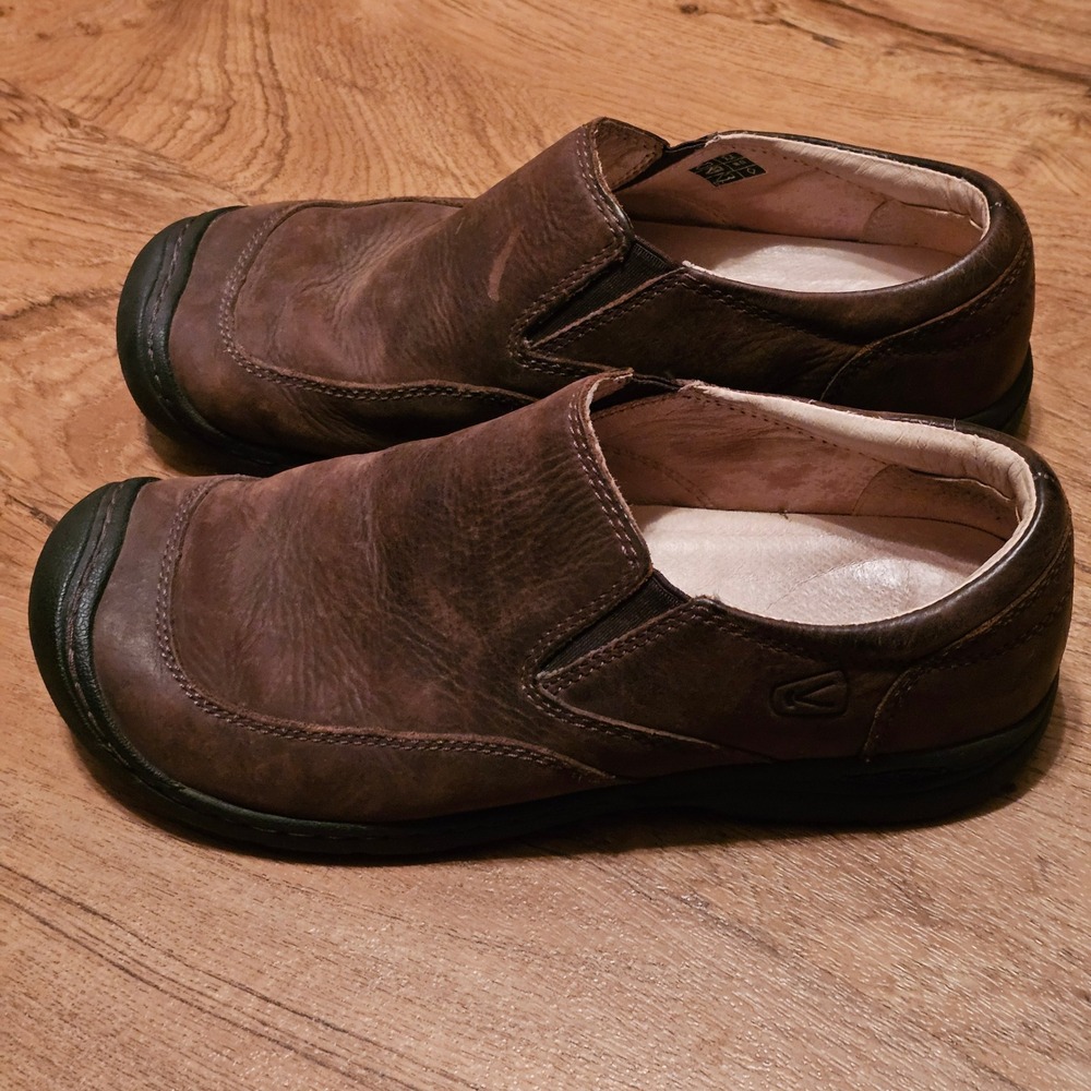 Keen Presidio II Brown Leather Slip On Loafers Mens 9.5 1459-TOBC - Picture 6 of 8